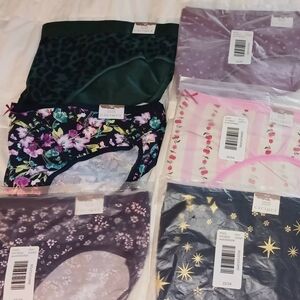 Cacique Women's Panties Set - Green, Black, Pink, Purple